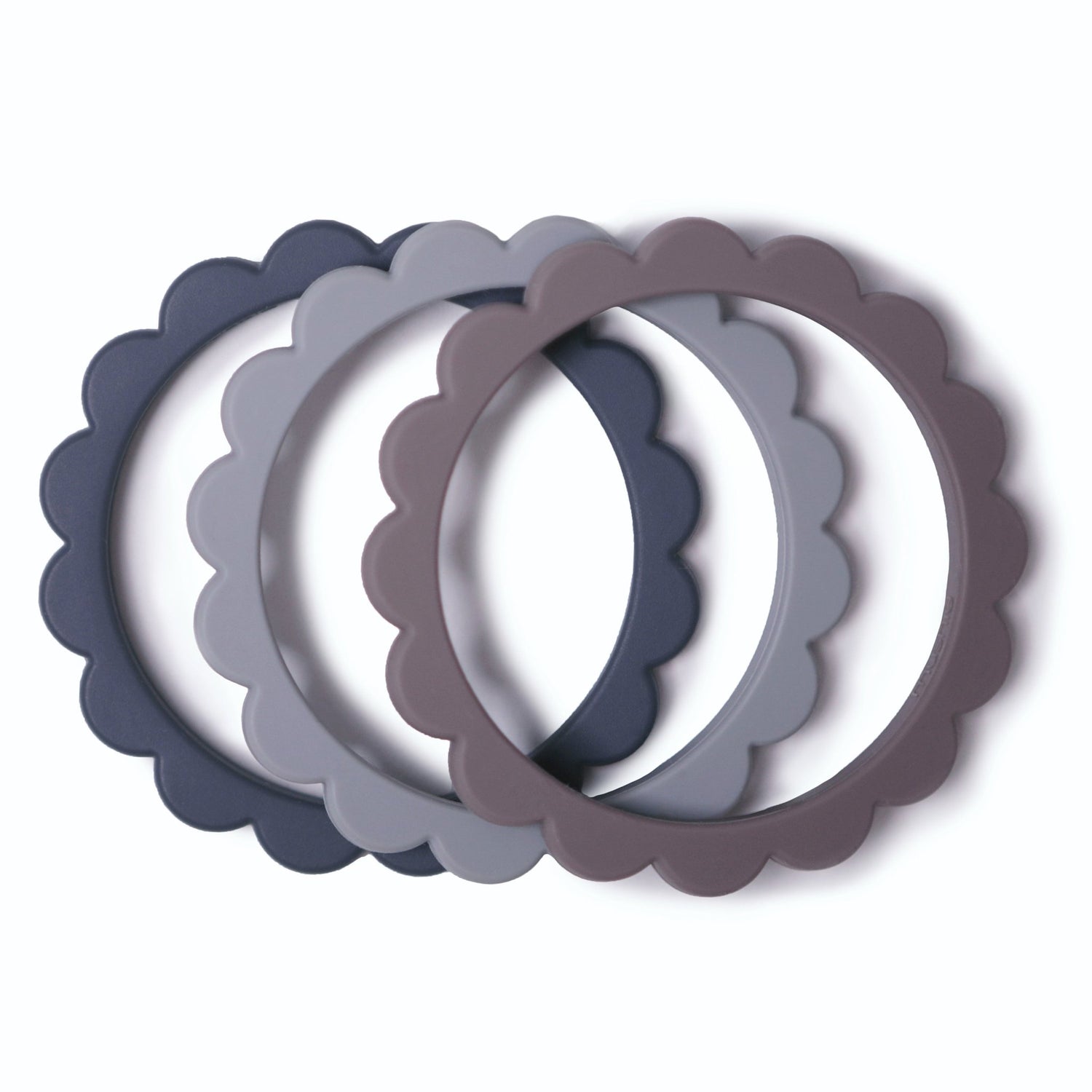 Flower Teether Bracelet - Tenth &amp; Pine - teether - Cambridge Blue/Clementine/Natural