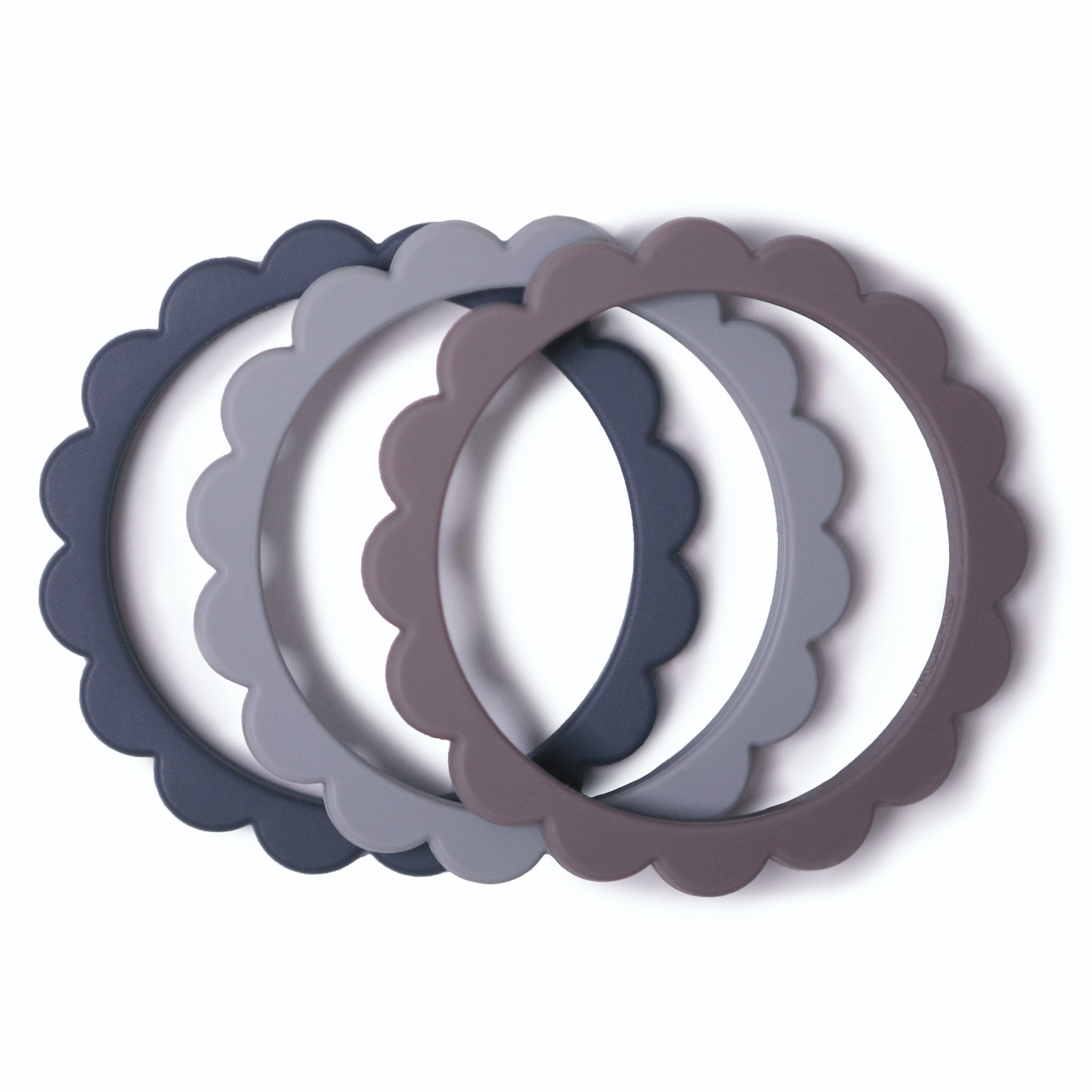 Flower Teether Bracelet - Tenth &amp; Pine - teether - Cambridge Blue/Clementine/Natural