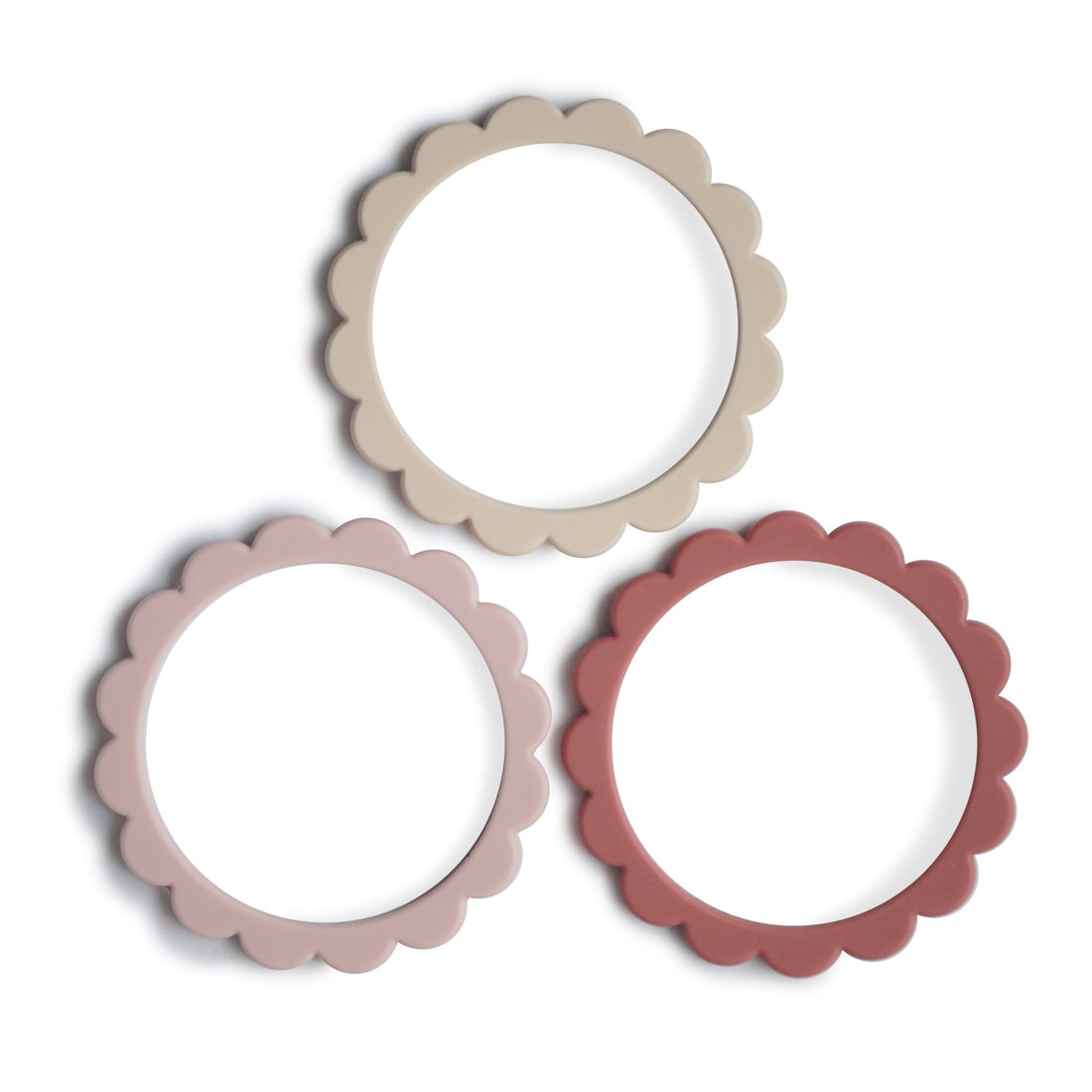 Flower Teether Bracelet - Tenth &amp; Pine - teether - Rose/Blush/Shifting Sand