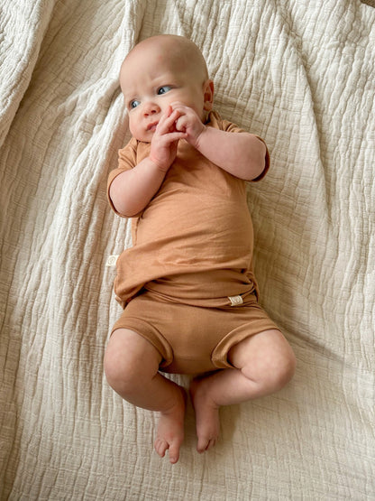 Fold - Over Bloomers | Baby &amp; Toddler | Luxury Bamboo | Clay - Tenth &amp; Pine - Bloomers