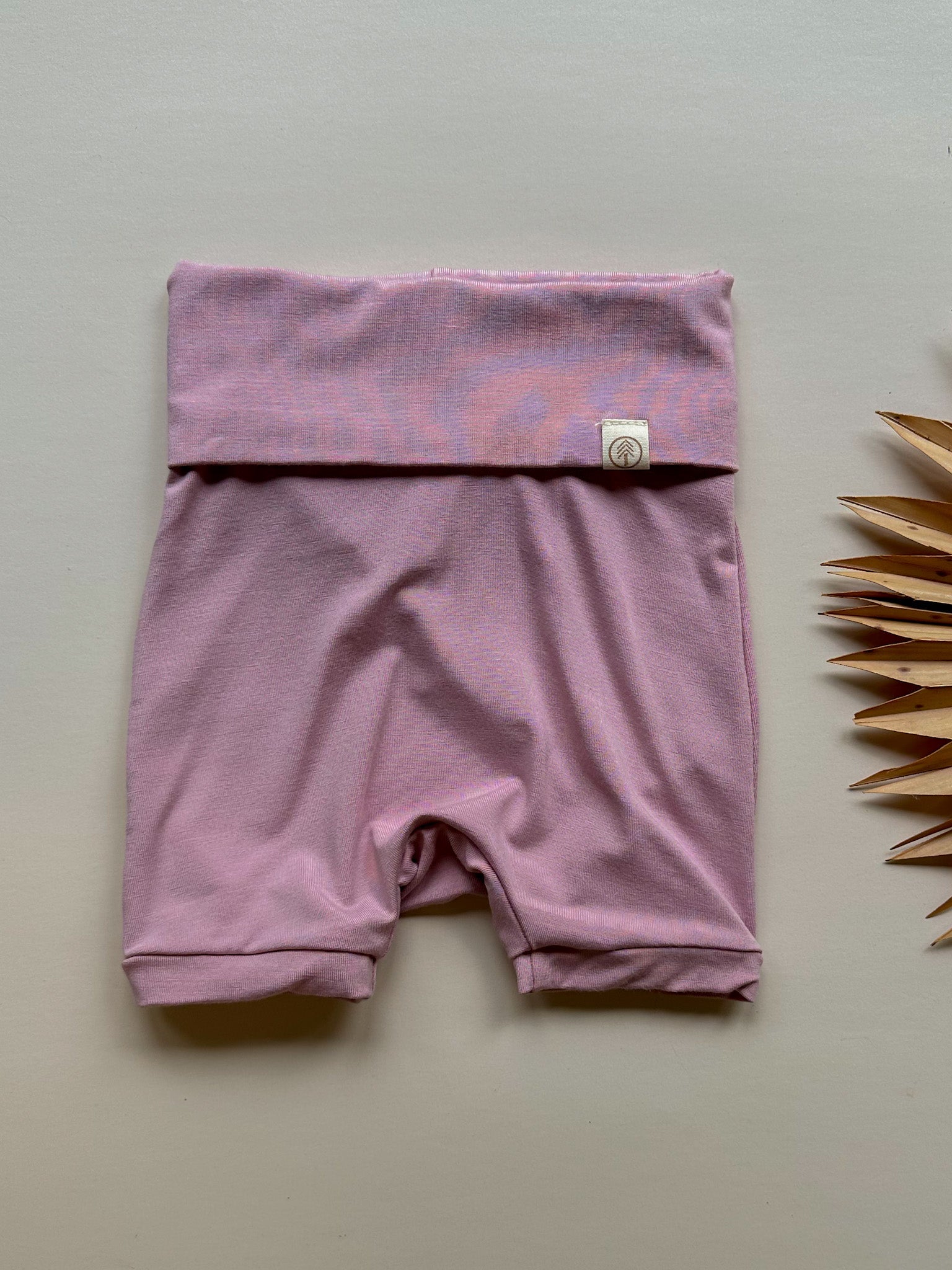 Fold - Over Shorties | Baby &amp; Toddler | Luxury Bamboo | Dusty Pink - Tenth &amp; Pine - Shorts