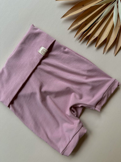 Fold - Over Shorties | Baby &amp; Toddler | Luxury Bamboo | Dusty Pink - Tenth &amp; Pine - Shorts