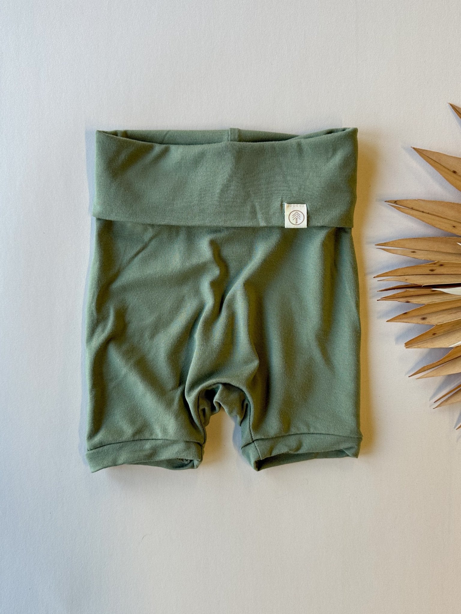 Fold - Over Shorties | Baby &amp; Toddler | Luxury Bamboo | Eucalyptus - Tenth &amp; Pine - Shorts