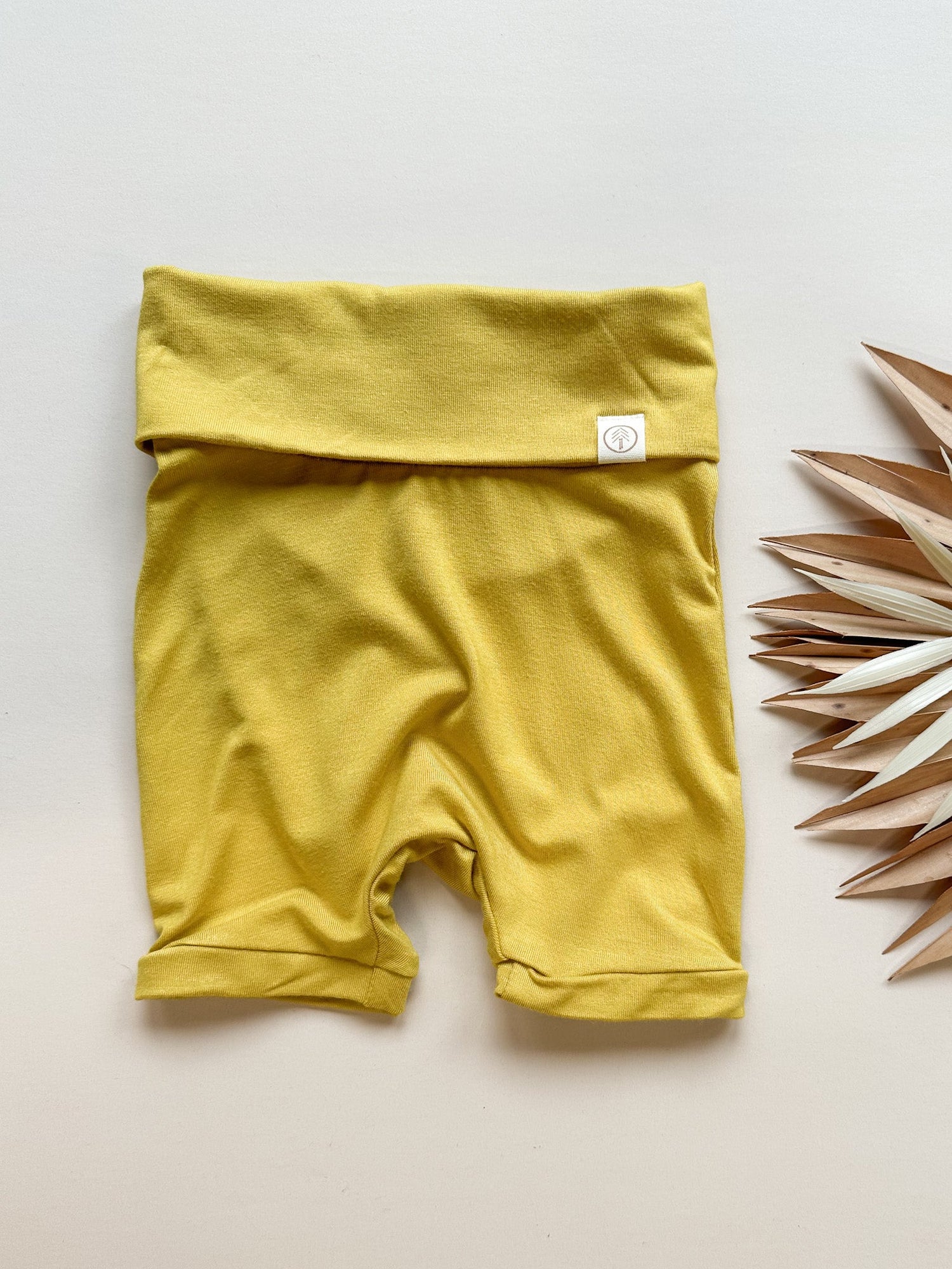 Fold - Over Shorties | Baby &amp; Toddler | Luxury Bamboo | Marigold - Tenth &amp; Pine - Shorts