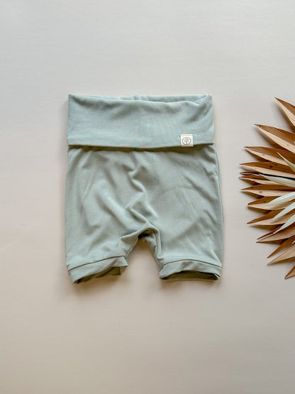 Fold - Over Shorties | Baby &amp; Toddler | Luxury Bamboo | Sage - Tenth &amp; Pine - Shorts