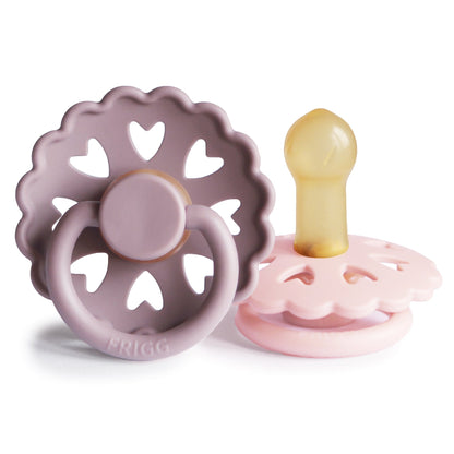 FRIGG Andersen Fairytale Natural Rubber Pacifier 2 - Pack - Tenth &amp; Pine - FRIGG PACIFIERS - 6 - 18 months - Twilight Mauve/Primrose