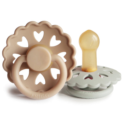 FRIGG Andersen Fairytale Natural Rubber Pacifier 2 - Pack - Tenth &amp; Pine - FRIGG PACIFIERS - 6 - 18 months - Silky Satin/Willow Gray