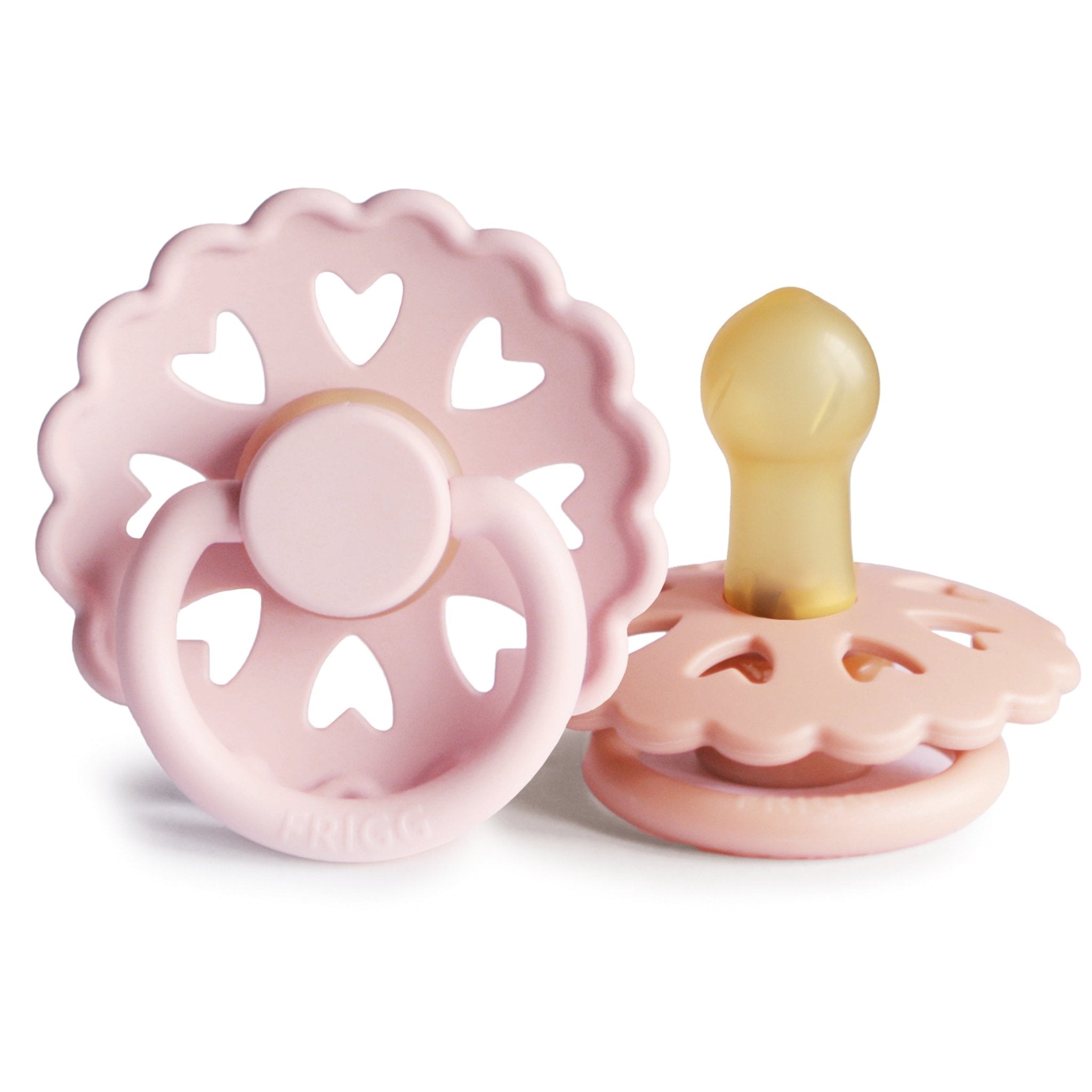 FRIGG Andersen Fairytale Natural Rubber Pacifier 2 - Pack - Tenth &amp; Pine - FRIGG PACIFIERS - 0 - 6 months - White Lilac/Pretty In Peach