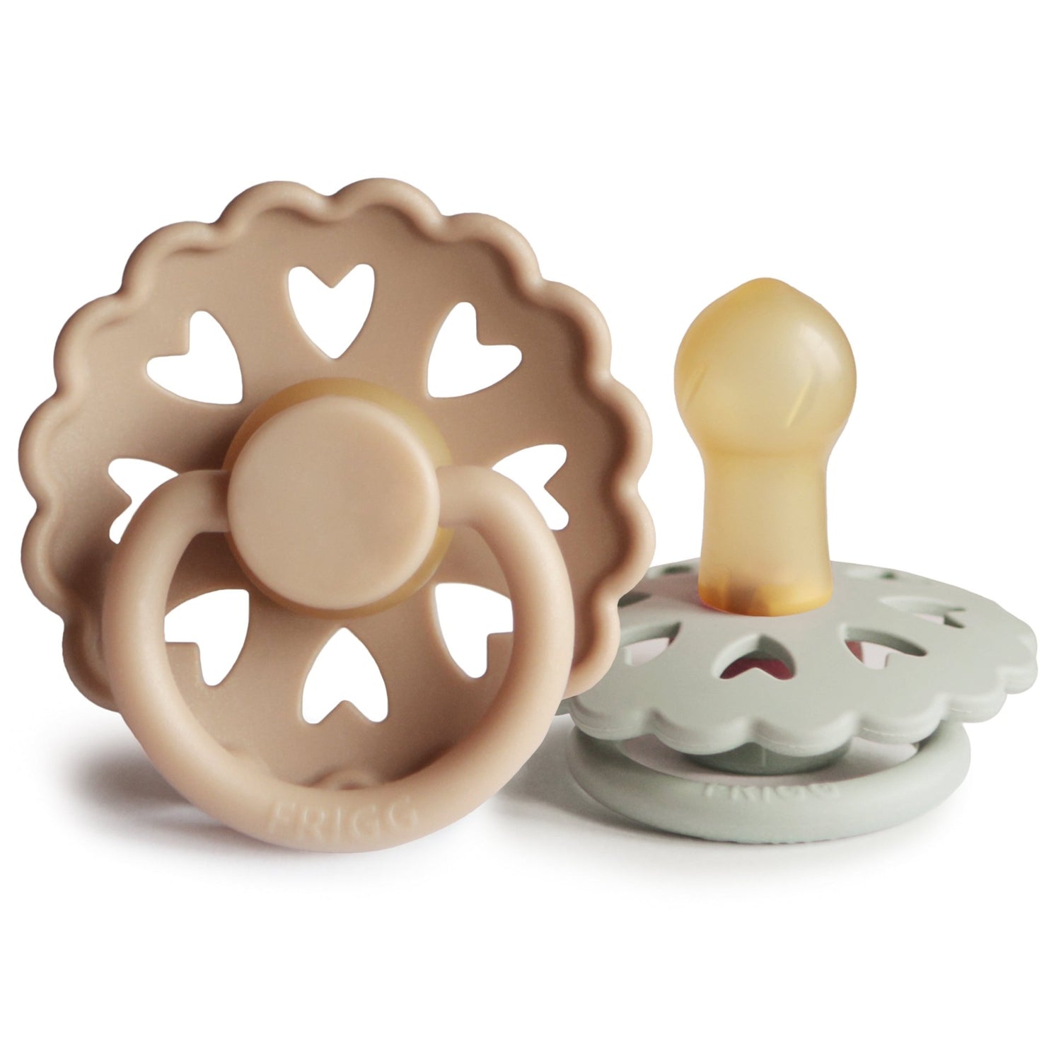 FRIGG Andersen Fairytale Natural Rubber Pacifier 2 - Pack - Tenth &amp; Pine - FRIGG PACIFIERS - 0 - 6 months - Silky Satin/Willow Gray