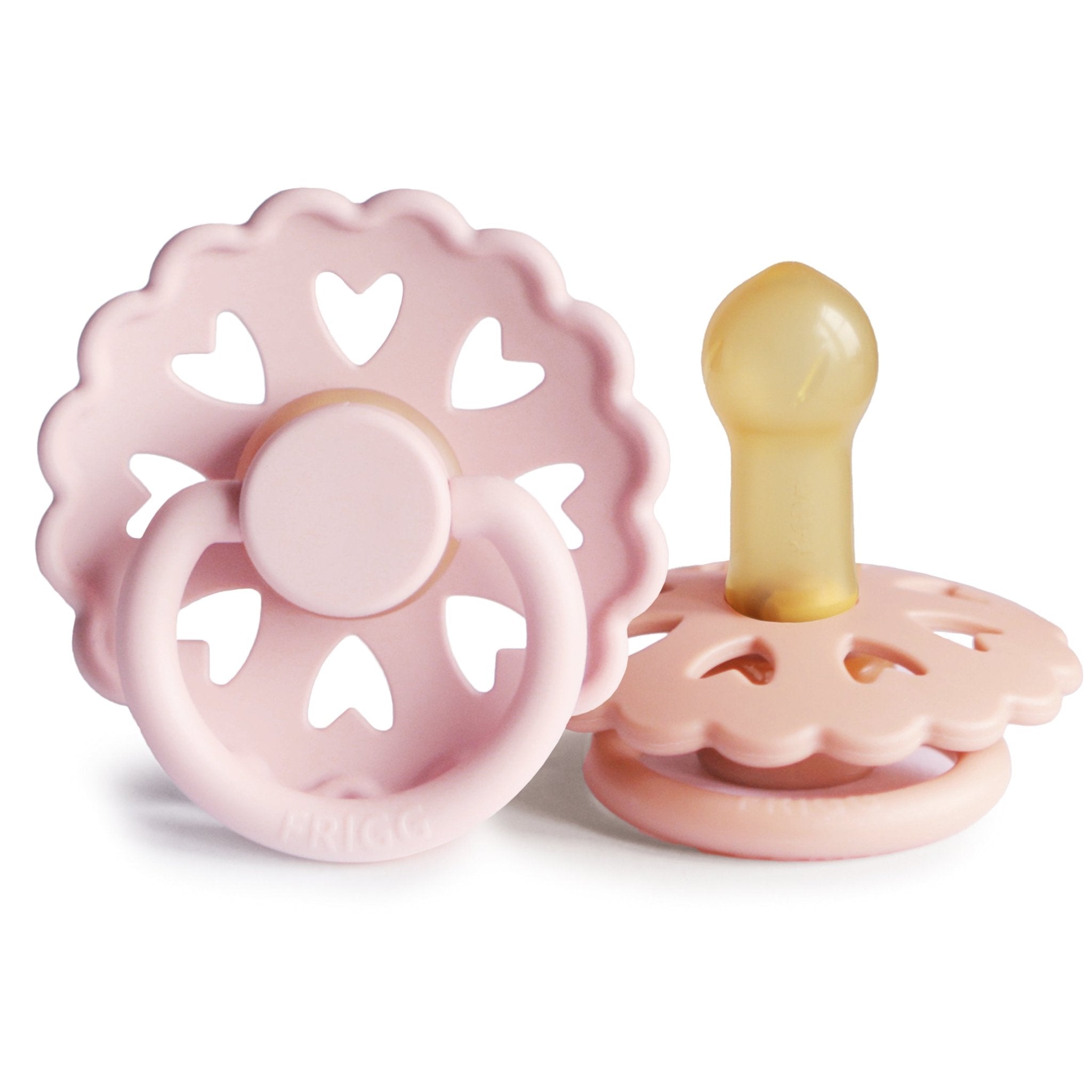 FRIGG Andersen Fairytale Natural Rubber Pacifier 2 - Pack - Tenth &amp; Pine - FRIGG PACIFIERS - 6 - 18 months - White Lilac/Pretty In Peach