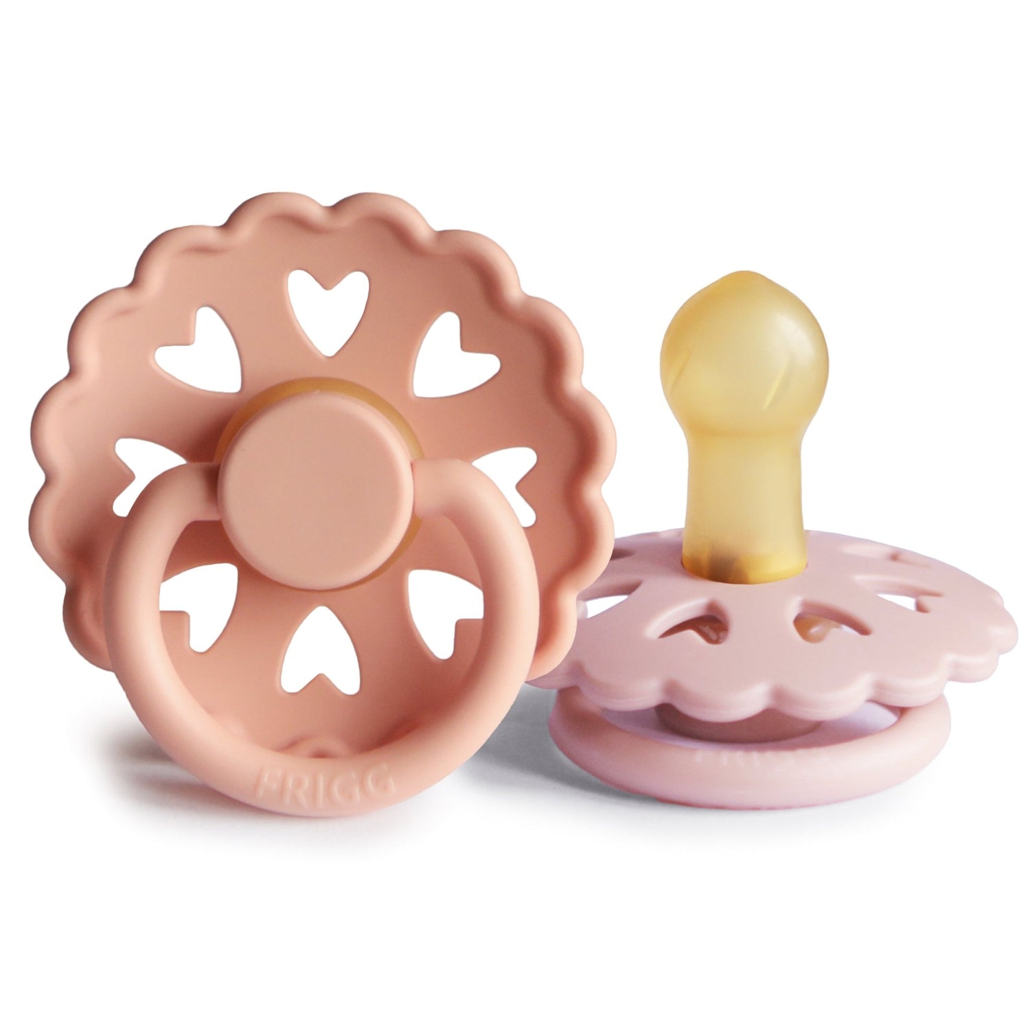 FRIGG Andersen Fairytale Natural Rubber Pacifier 2 - Pack - Tenth &amp; Pine - FRIGG PACIFIERS - 6 - 18 months - Cream/Silky Satin