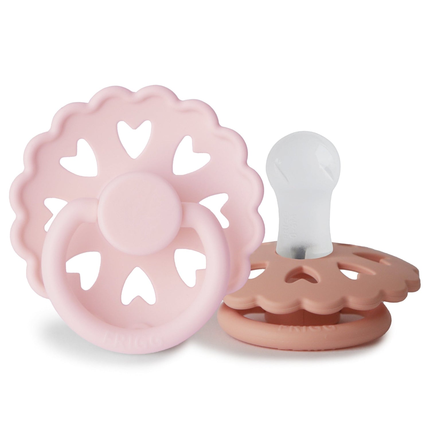 FRIGG Andersen Fairytale Silicone Pacifier 2 - Pack - Tenth &amp; Pine - FRIGG PACIFIERS - 0 - 6 months - White Lilac/Pretty In Peach