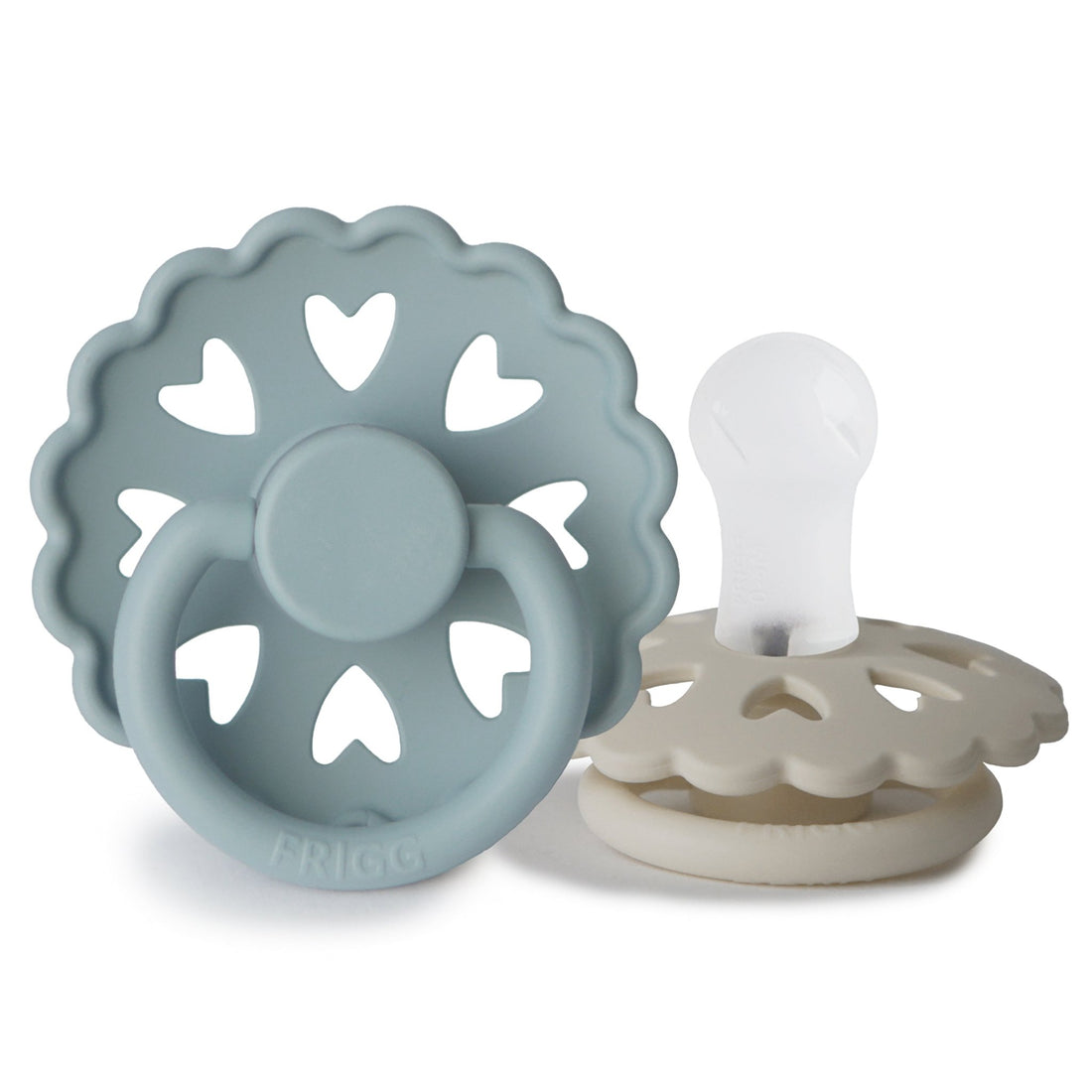 FRIGG Andersen Fairytale Silicone Pacifier 2 - Pack - Tenth &amp; Pine - FRIGG PACIFIERS - 0 - 6 months - Stone Blue/Willow Gray