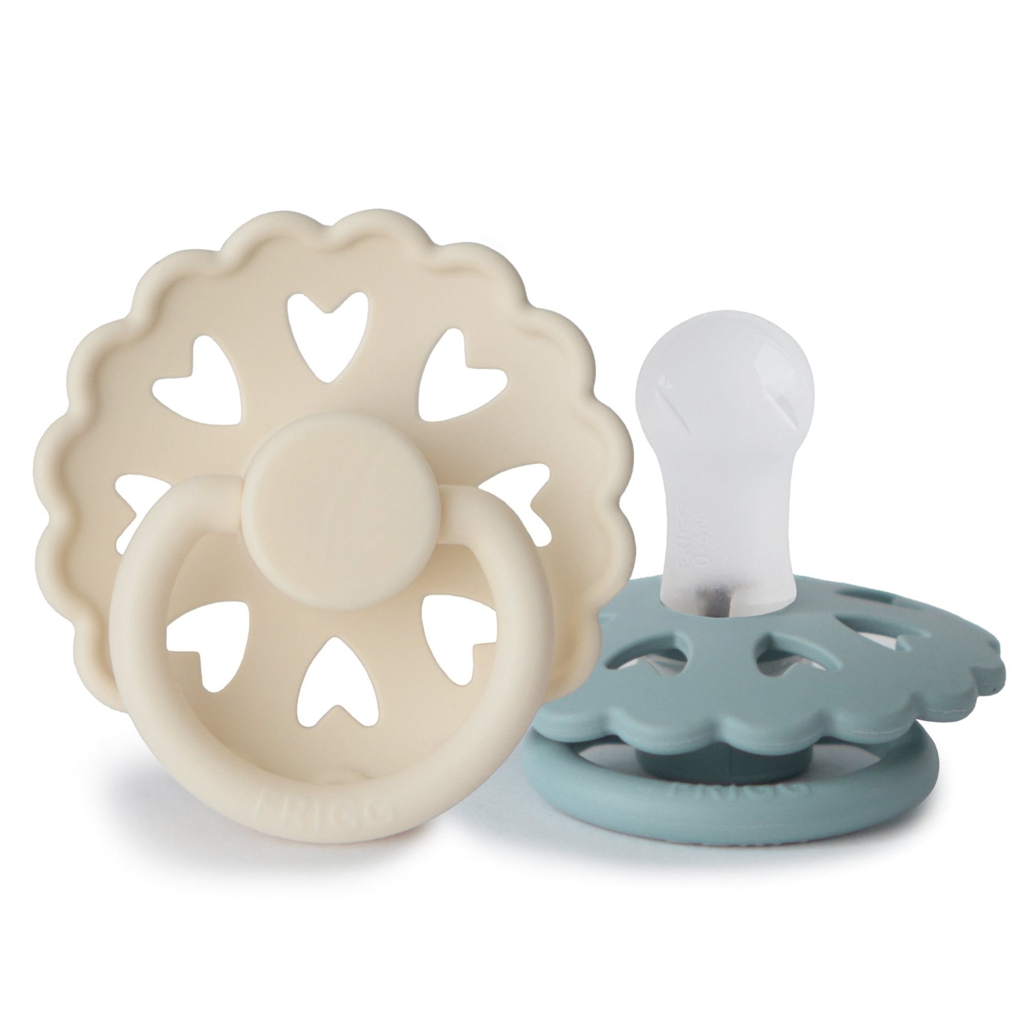 FRIGG Andersen Fairytale Silicone Pacifier 2 - Pack - Tenth &amp; Pine - FRIGG PACIFIERS - 0 - 6 months - Cream/Stone Blue