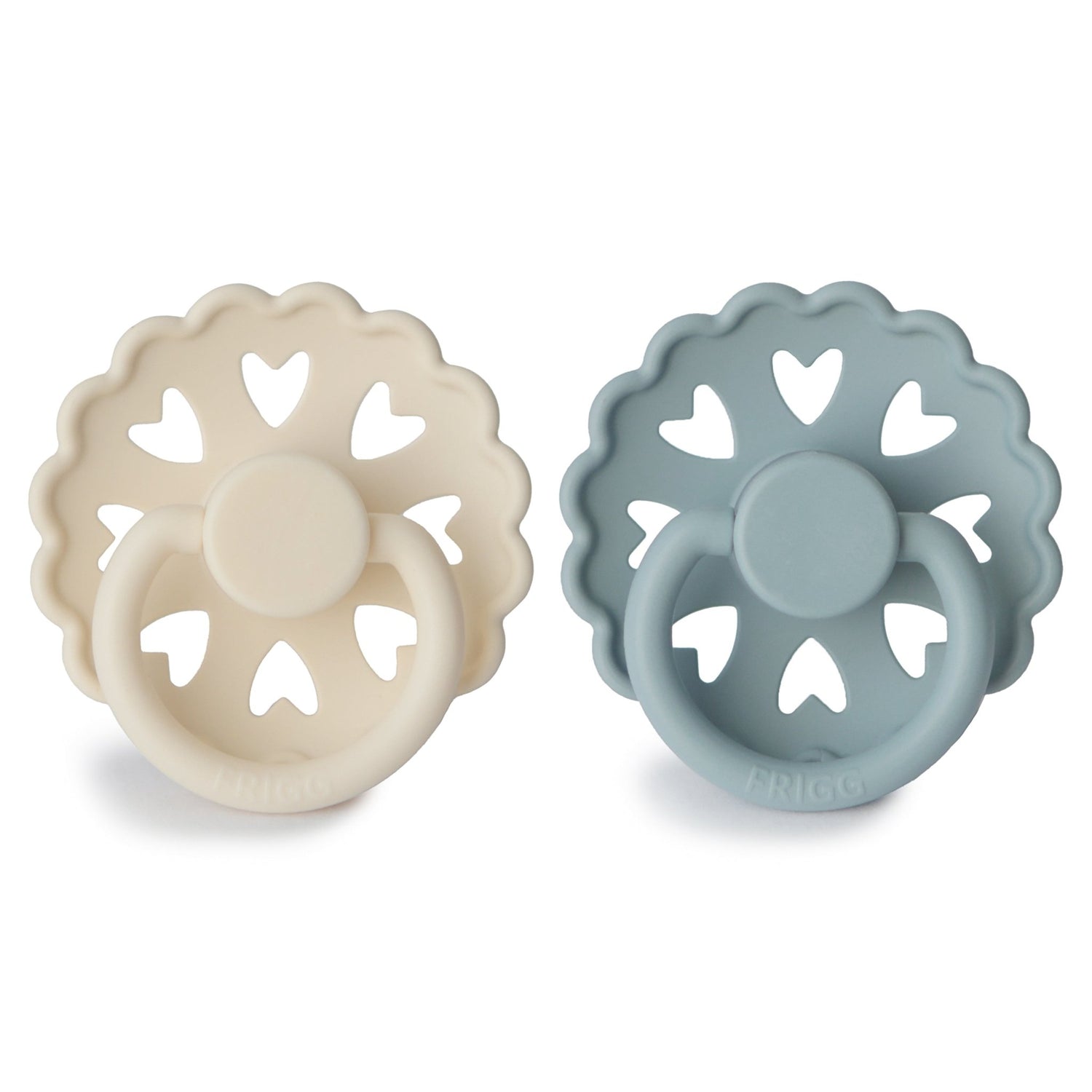 FRIGG Andersen Fairytale Silicone Pacifier 2 - Pack - Tenth &amp; Pine - FRIGG PACIFIERS - 6 - 18 months - Cream/Stone Blue