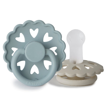 FRIGG Andersen Fairytale Silicone Pacifier 2 - Pack - Tenth &amp; Pine - FRIGG PACIFIERS - 6 - 18 months - Stone Blue/Willow Gray