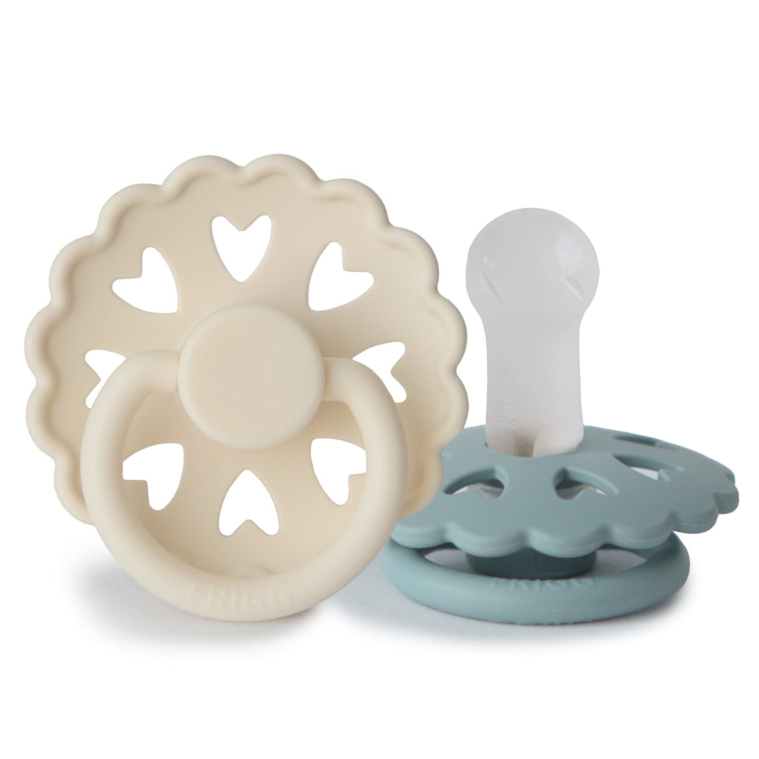 FRIGG Andersen Fairytale Silicone Pacifier 2 - Pack - Tenth &amp; Pine - FRIGG PACIFIERS - 6 - 18 months - Cream/Stone Blue