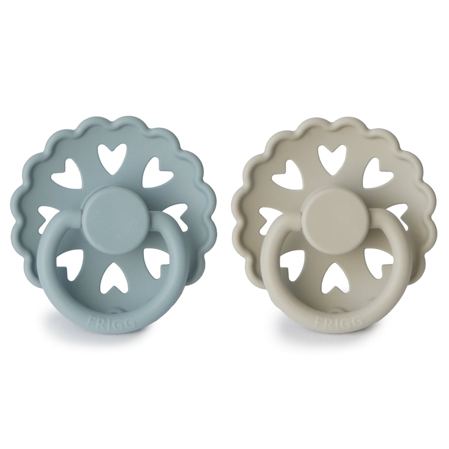 FRIGG Andersen Fairytale Silicone Pacifier 2 - Pack - Tenth &amp; Pine - FRIGG PACIFIERS - 6 - 18 months - Stone Blue/Willow Gray