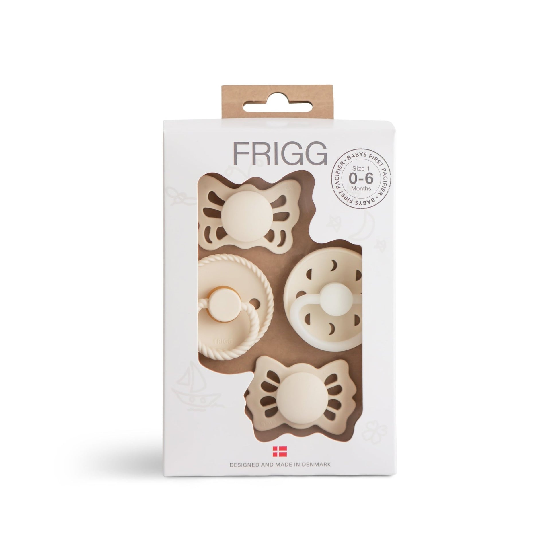 FRIGG Baby's First Pacifier Moonlight Sailing (Cream) 4 - Pack - Tenth & Pine - FRIGG PACIFIERS - 