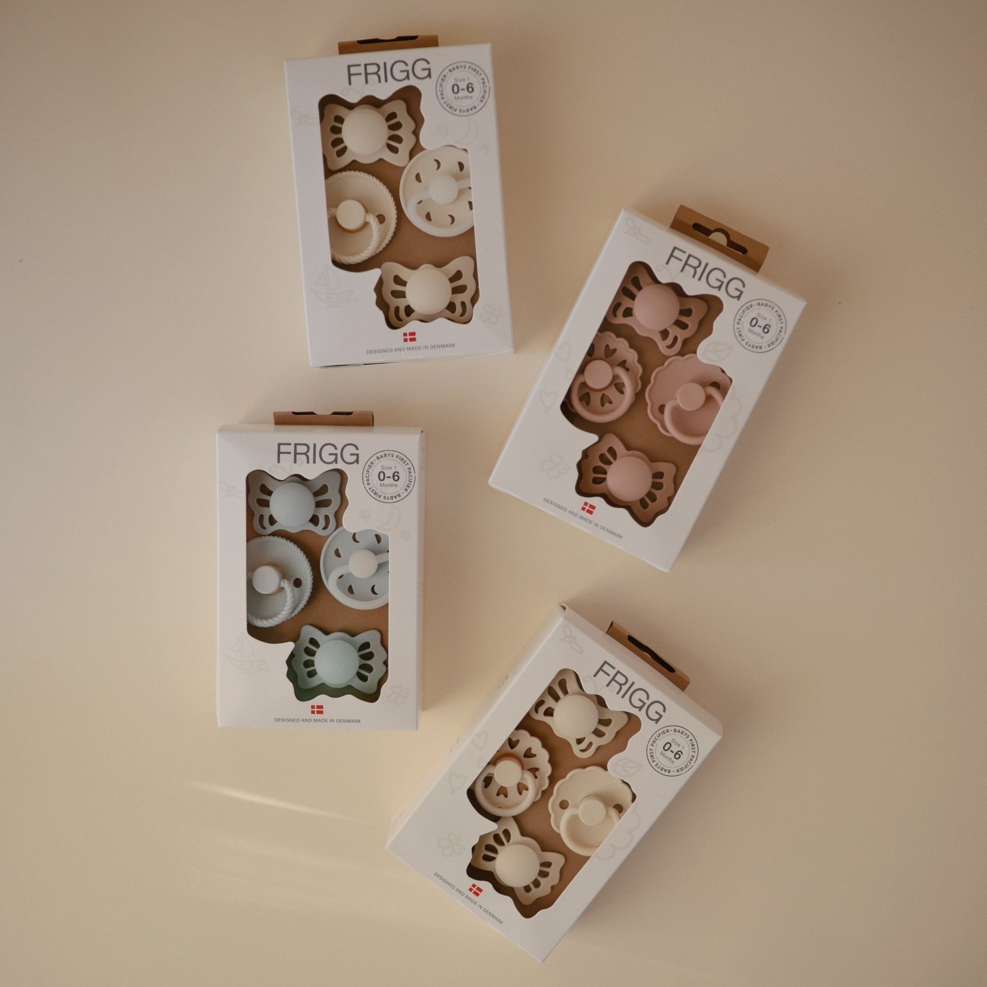 FRIGG Baby's First Pacifier Moonlight Sailing (Cream) 4 - Pack - Tenth & Pine - FRIGG PACIFIERS - 