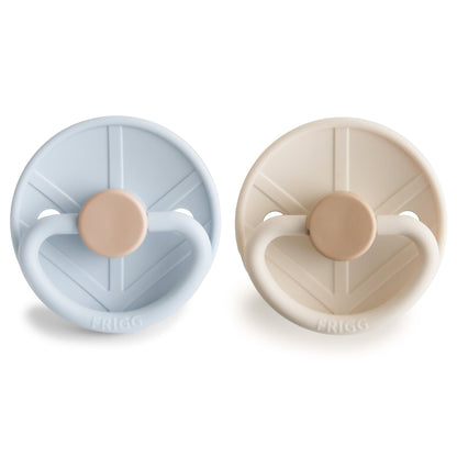 FRIGG Little Viking Silicone 2 - Pack - Tenth &amp; Pine - Pacifiers &amp; Teethers - 6 - 18 months - Powder Blue/Cream