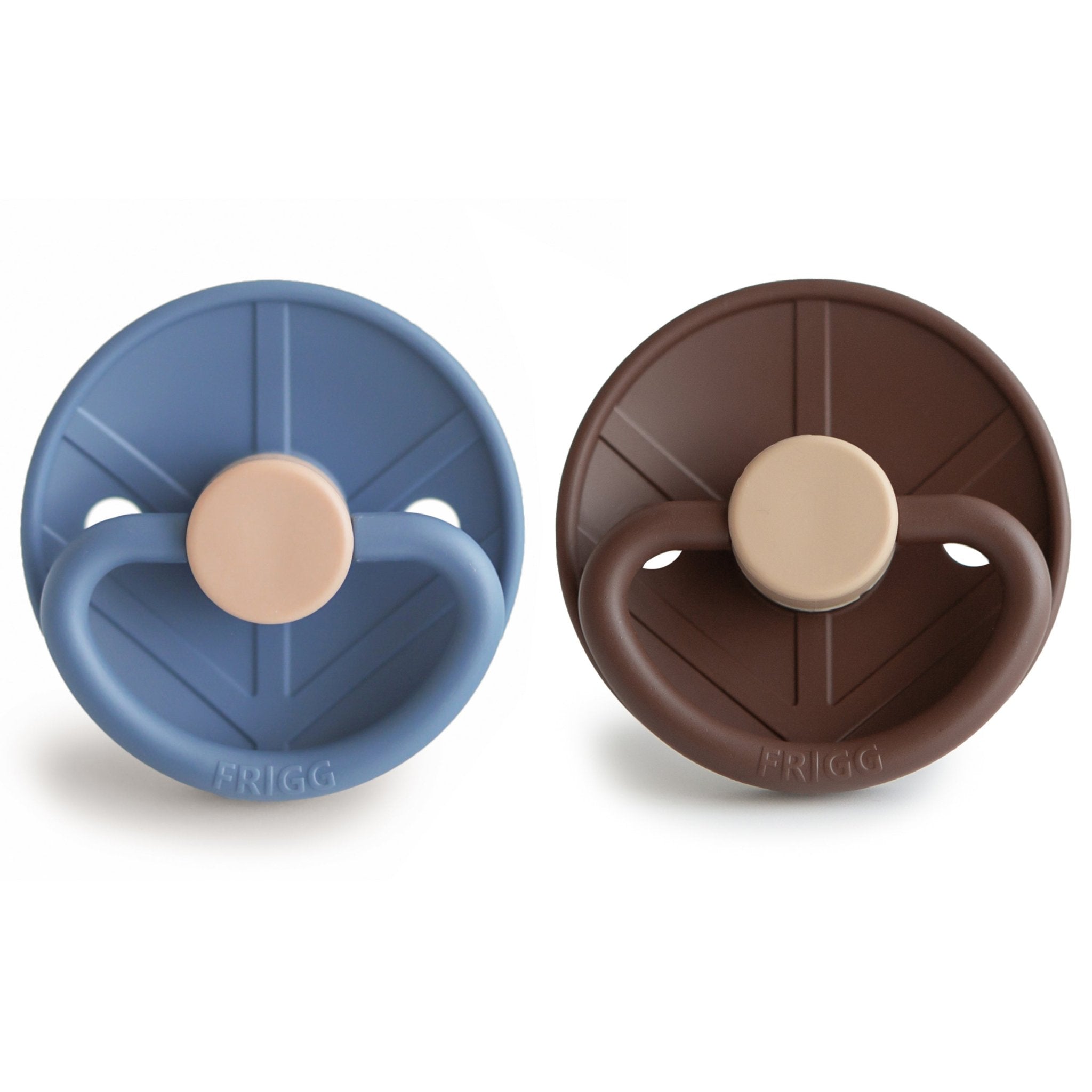 FRIGG Little Viking Silicone 2 - Pack - Tenth &amp; Pine - Pacifiers &amp; Teethers - 6 - 18 months - Ocean View/Cocoa