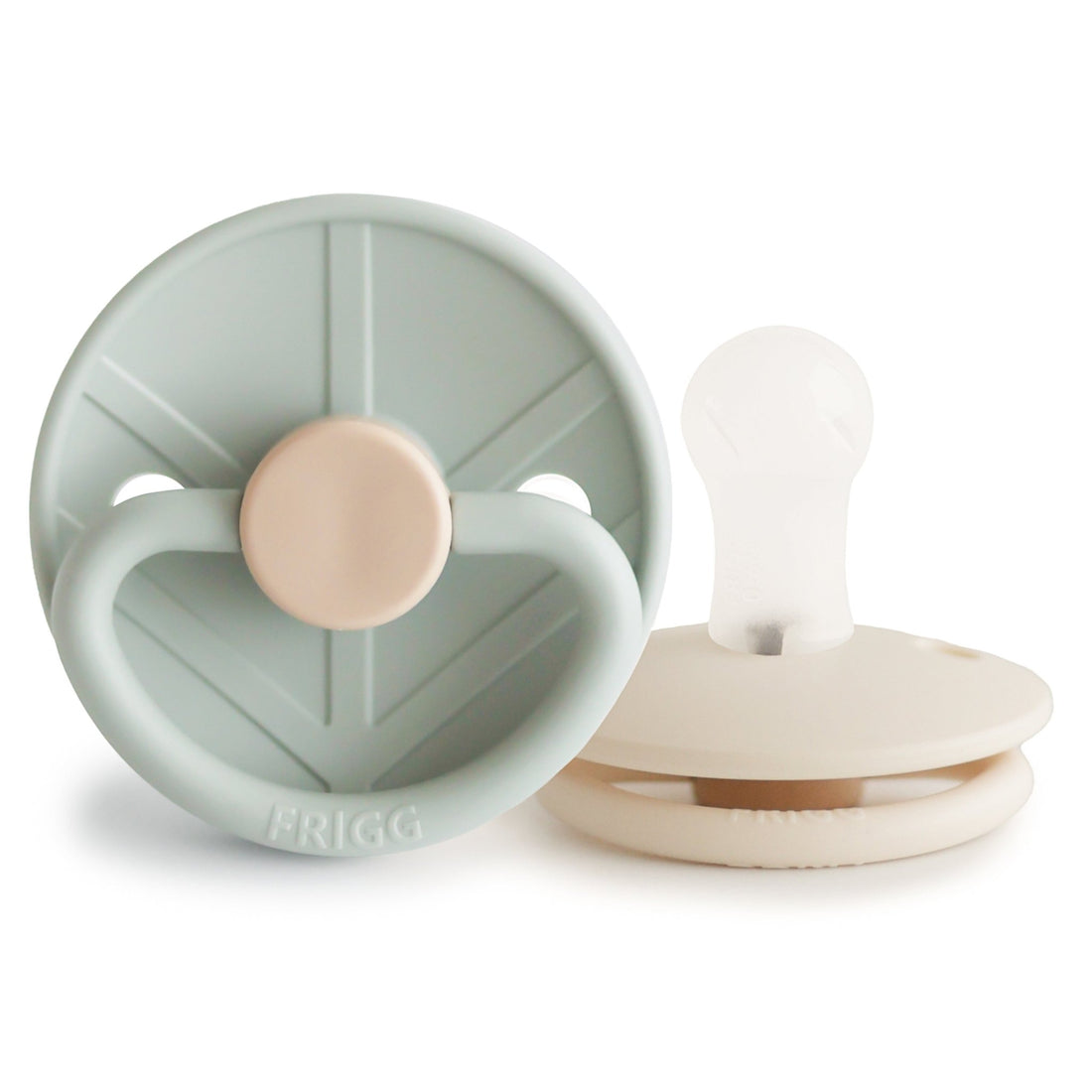 FRIGG Little Viking Silicone 2 - Pack - Tenth &amp; Pine - Pacifiers &amp; Teethers - 0 - 6 months - Sage/Cream