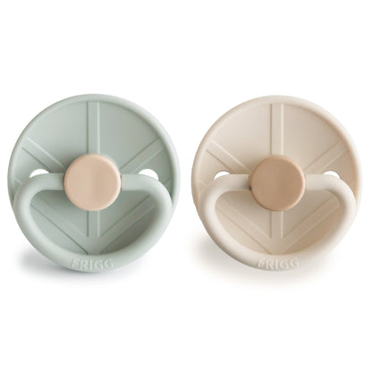 FRIGG Little Viking Silicone 2 - Pack - Tenth &amp; Pine - Pacifiers &amp; Teethers - 6 - 18 months - Sage/Cream