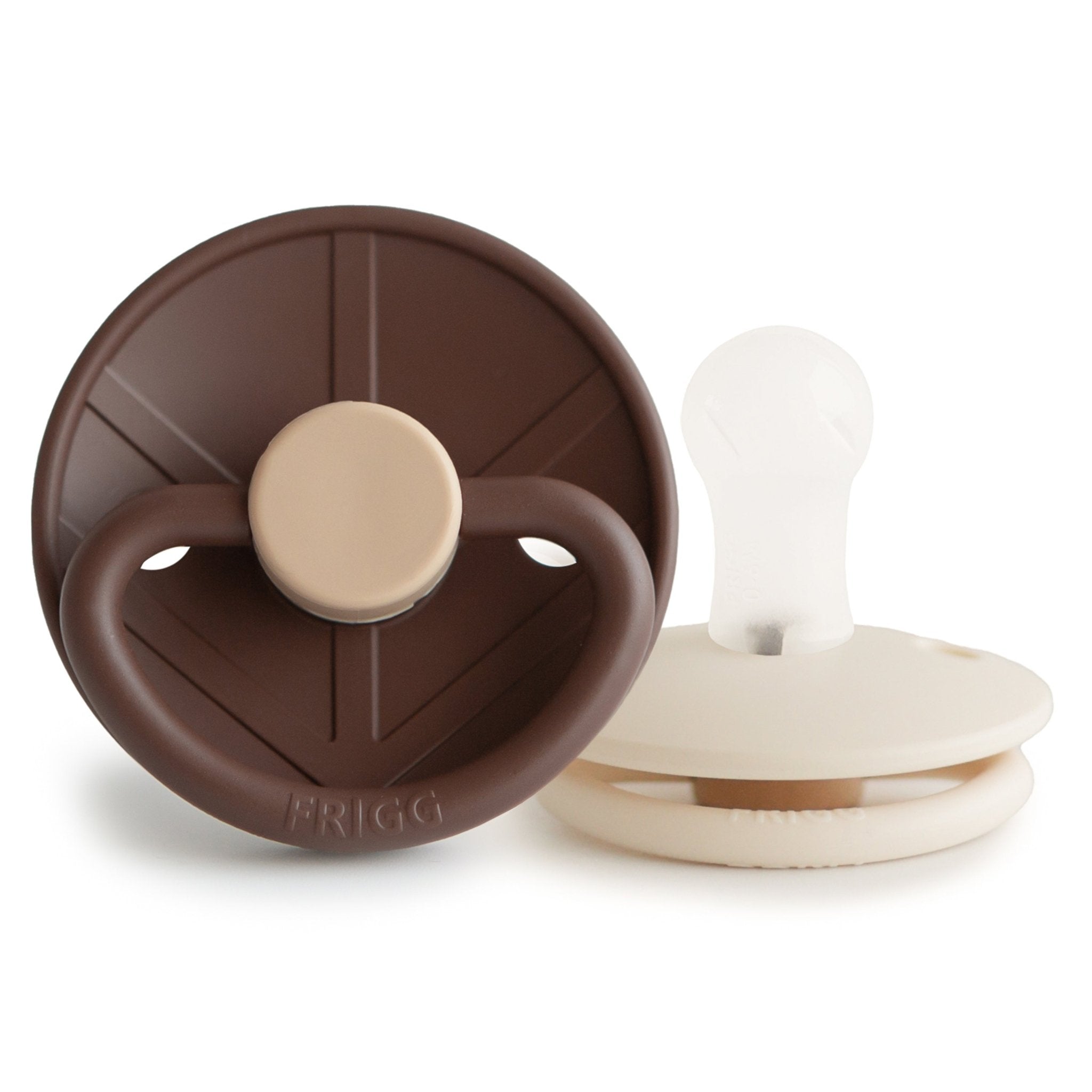 FRIGG Little Viking Silicone 2 - Pack - Tenth &amp; Pine - Pacifiers &amp; Teethers - 0 - 6 months - Cocoa/Cream