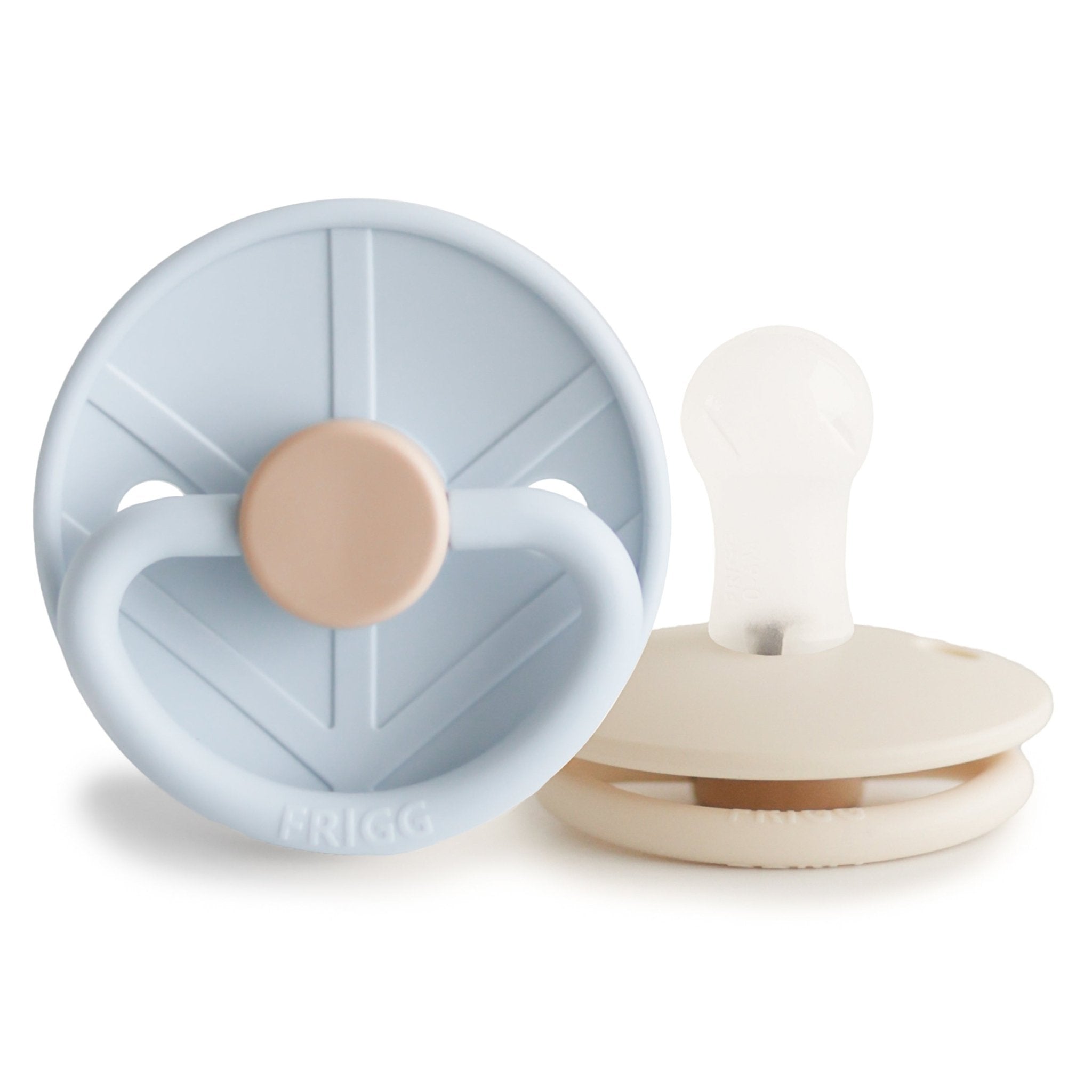 FRIGG Little Viking Silicone 2 - Pack - Tenth &amp; Pine - Pacifiers &amp; Teethers - 0 - 6 months - Powder Blue/Cream