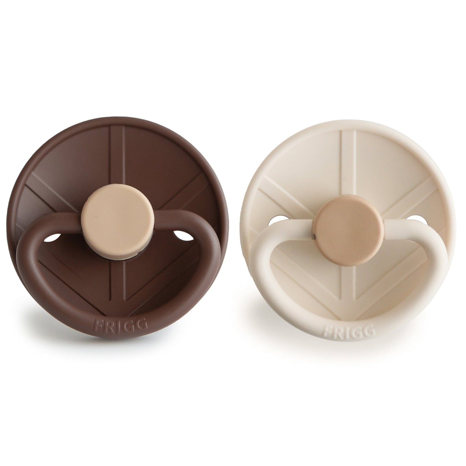 FRIGG Little Viking Silicone 2 - Pack - Tenth &amp; Pine - Pacifiers &amp; Teethers - 6 - 18 months - Cocoa/Cream