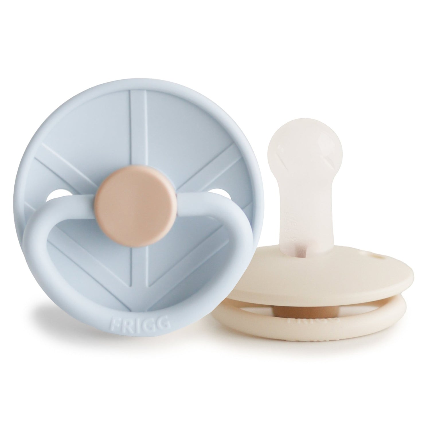 FRIGG Little Viking Silicone 2 - Pack - Tenth &amp; Pine - Pacifiers &amp; Teethers - 6 - 18 months - Powder Blue/Cream