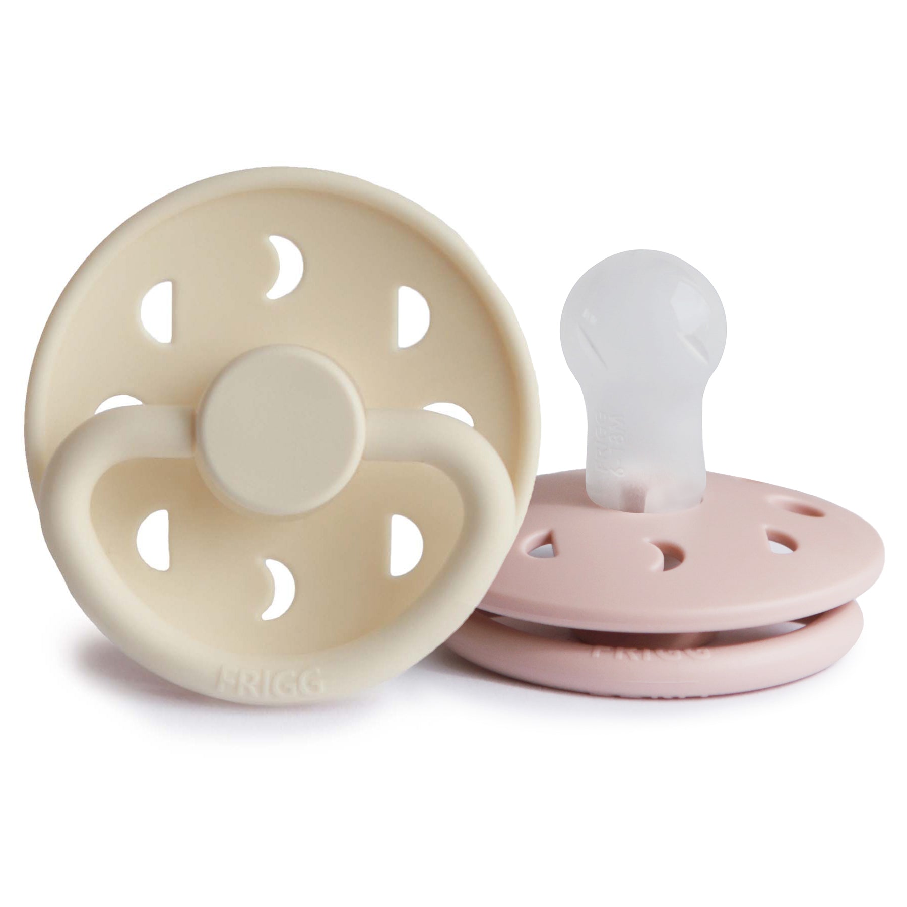 FRIGG Moon Silicone Pacifier 2 - Pack - Tenth &amp; Pine - FRIGG PACIFIERS - 0 - 6 months - Blush/Cream