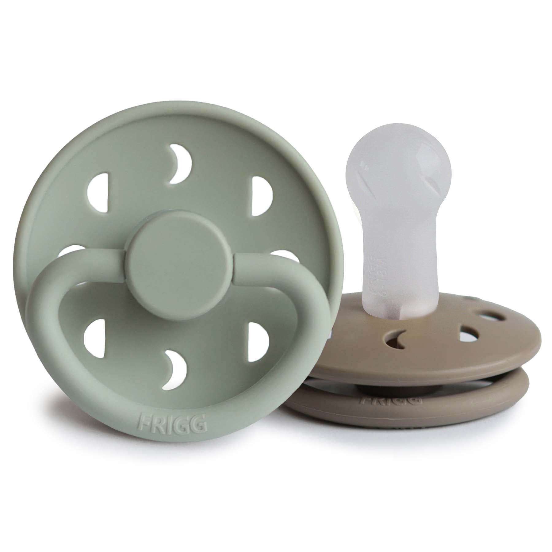 FRIGG Moon Silicone Pacifier 2 - Pack - Tenth &amp; Pine - FRIGG PACIFIERS - 6 - 18 months - Sage/Portobello