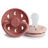 FRIGG Moon Silicone Pacifier 2 - Pack - Tenth & Pine - FRIGG PACIFIERS - 0 - 6 months - Blush/Powder Blush