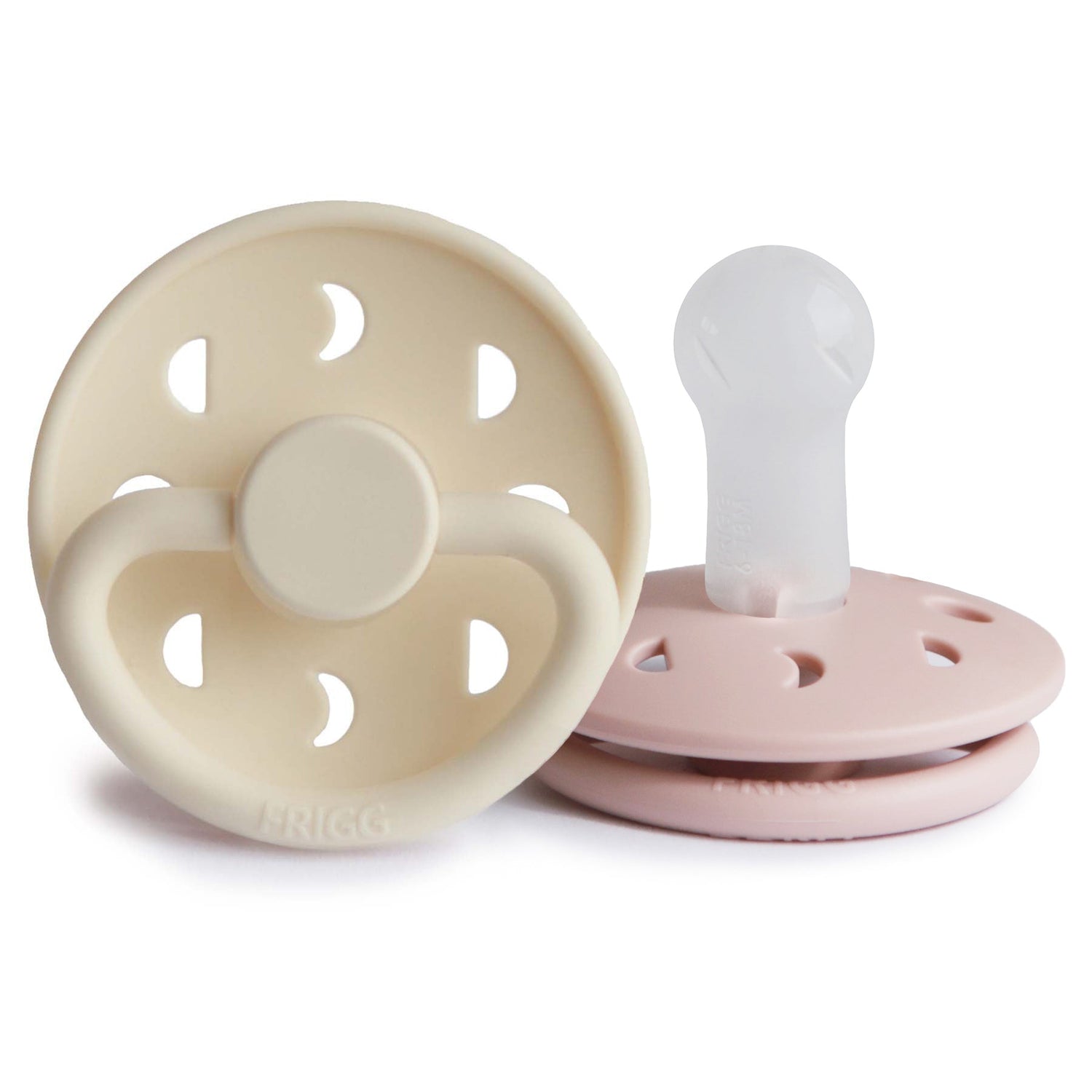 FRIGG Moon Silicone Pacifier 2 - Pack - Tenth &amp; Pine - FRIGG PACIFIERS - 6 - 18 months - Blush/Cream