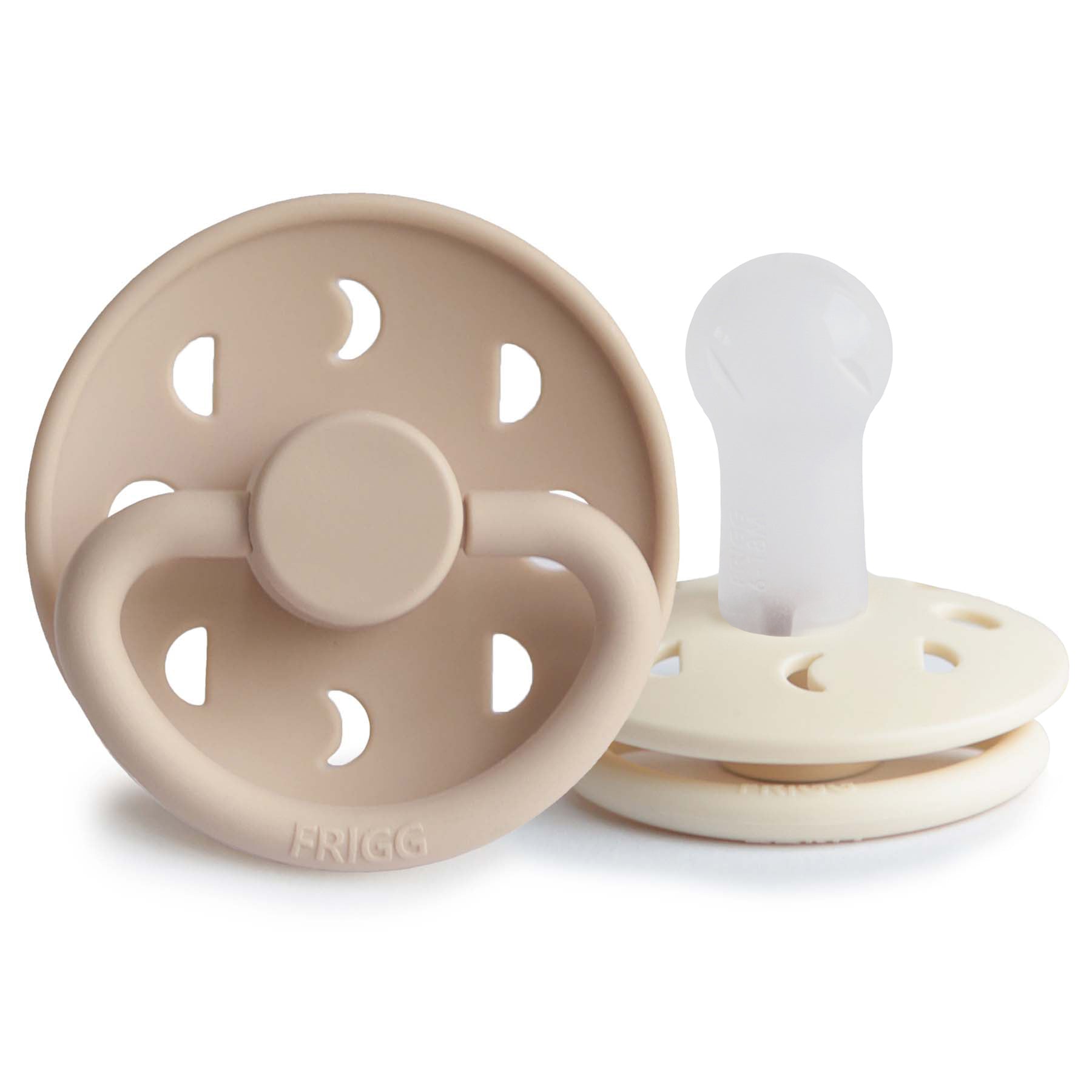 FRIGG Moon Silicone Pacifier 2 - Pack - Tenth &amp; Pine - FRIGG PACIFIERS - 6 - 18 months - Blush/Cream