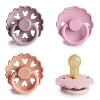 FRIGG Natural Rubber Pacifier 4 - Pack - Tenth &amp; Pine - FRIGG PACIFIERS - 0 - 6 Months - Sunset Bliss