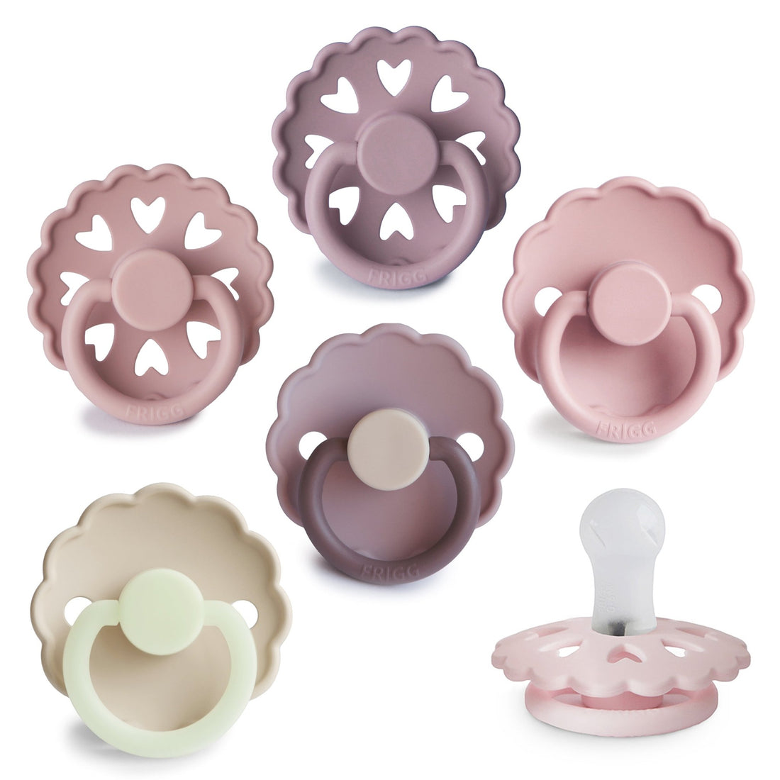 FRIGG Silicone Pacifier 6 - Pack - Tenth &amp; Pine - FRIGG PACIFIERS - 0 - 6 Months - Blooming Love