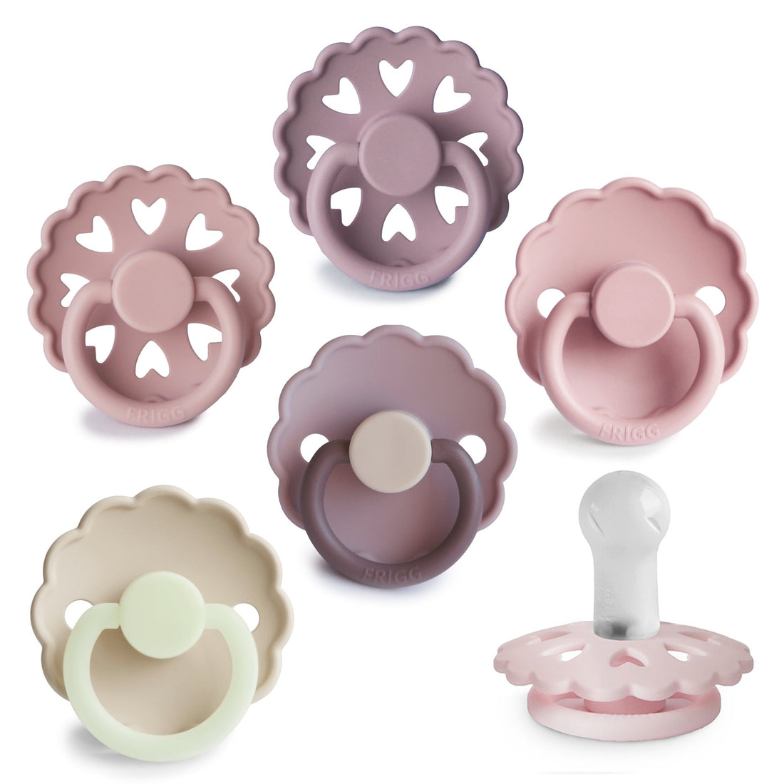 FRIGG Silicone Pacifier 6 - Pack - Tenth &amp; Pine - FRIGG PACIFIERS - 6 - 18 Months - Blooming Love