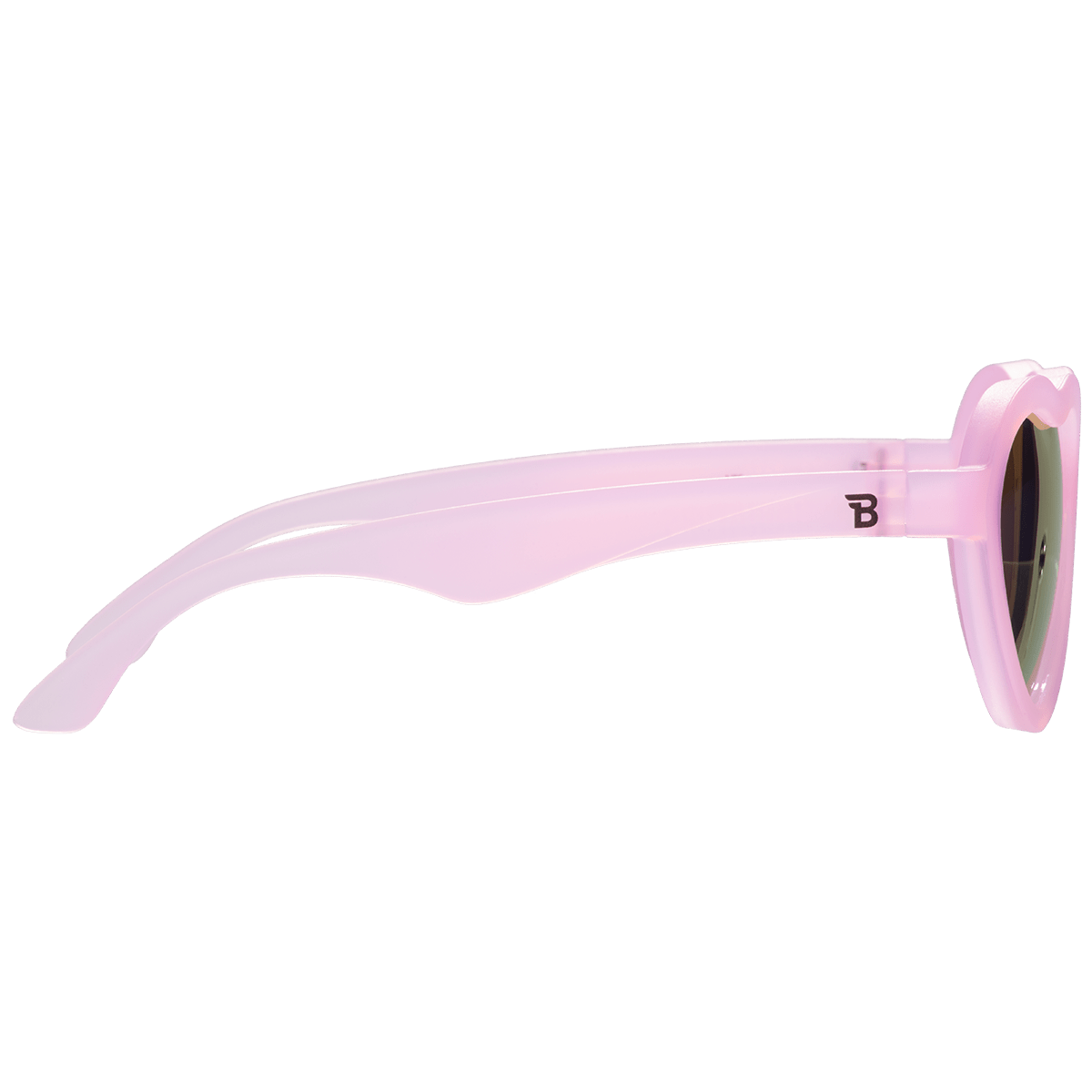 Frosted Pink Heart | Purple Polarized Mirrored Lenses - Tenth & Pine - Sunglasses - Ages 0 - 2 - Polarized - Babiators Sunglasses