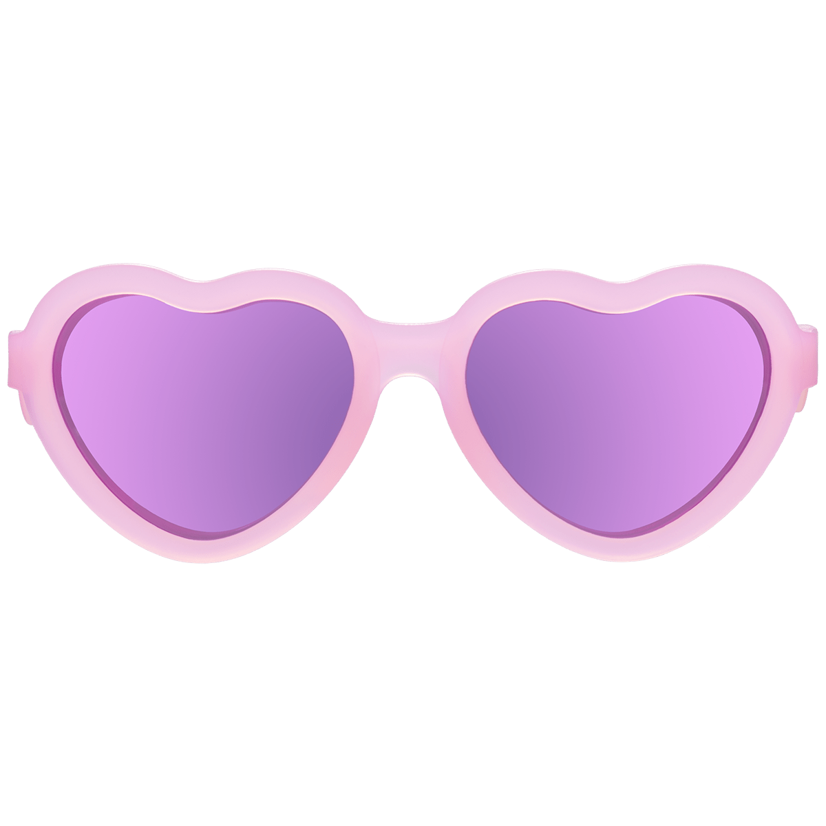 Frosted Pink Heart | Purple Polarized Mirrored Lenses - Tenth & Pine - Sunglasses - Ages 0 - 2 - Polarized - Babiators Sunglasses
