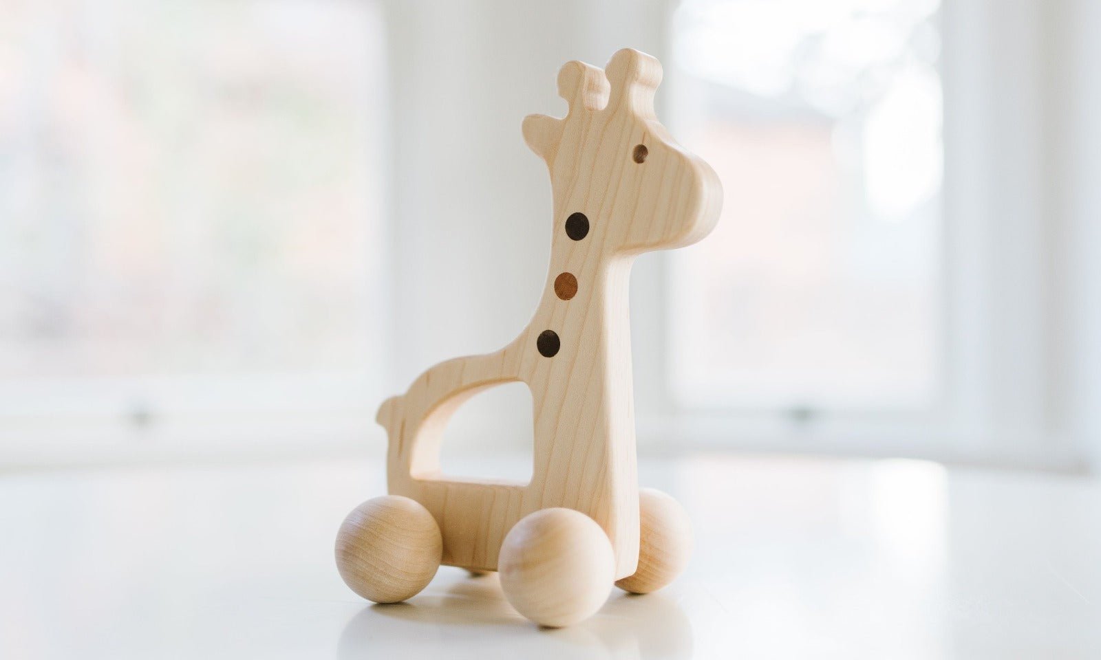 Giraffe Push Toy - Tenth &amp; Pine - Wooden Toy - 
