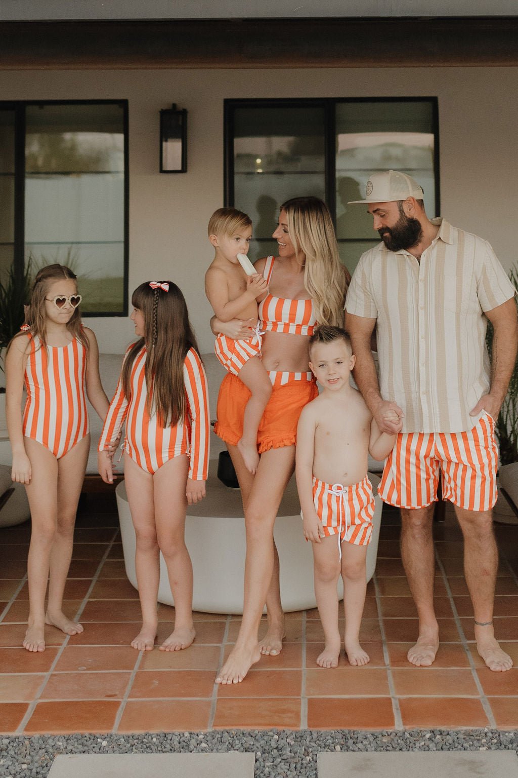 Girls Long Sleeve Swimsuit | Poolside - Tenth & Pine - Swimsuit - 0 - 6 Months - forever french baby