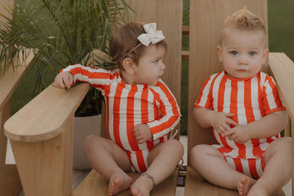 Girls Long Sleeve Swimsuit | Poolside - Tenth & Pine - Swimsuit - 0 - 6 Months - forever french baby