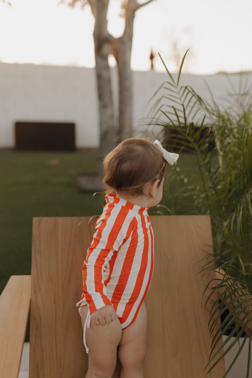 Girls Long Sleeve Swimsuit | Poolside - Tenth & Pine - Swimsuit - 0 - 6 Months - forever french baby