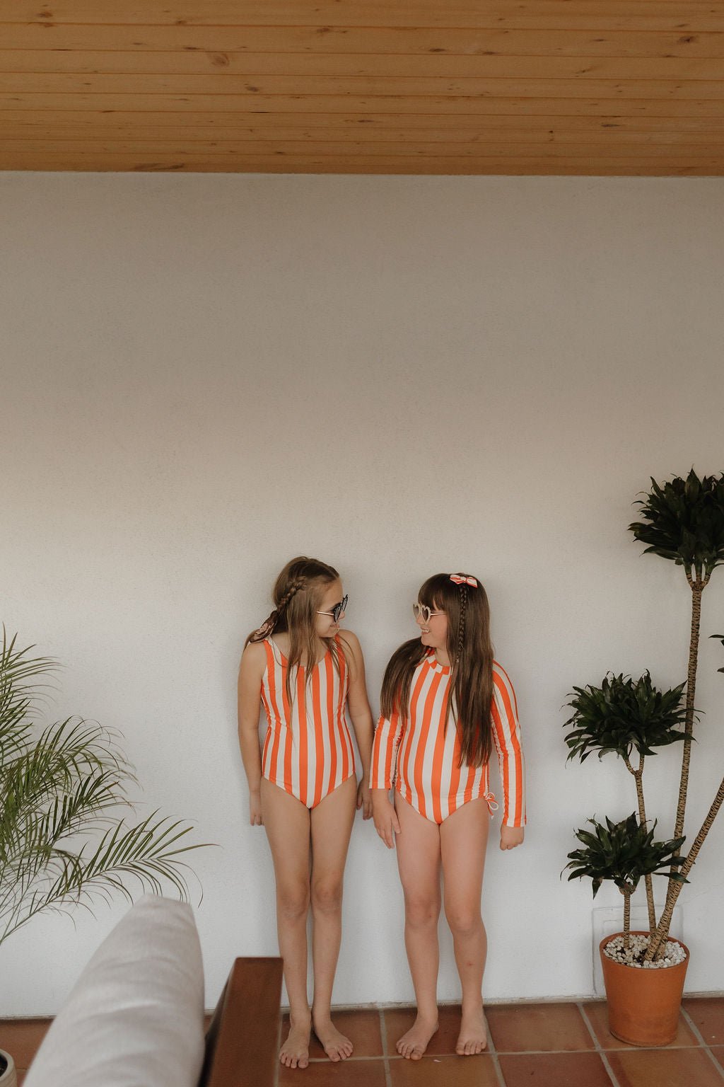 Girls Long Sleeve Swimsuit | Poolside - Tenth & Pine - Swimsuit - 0 - 6 Months - forever french baby