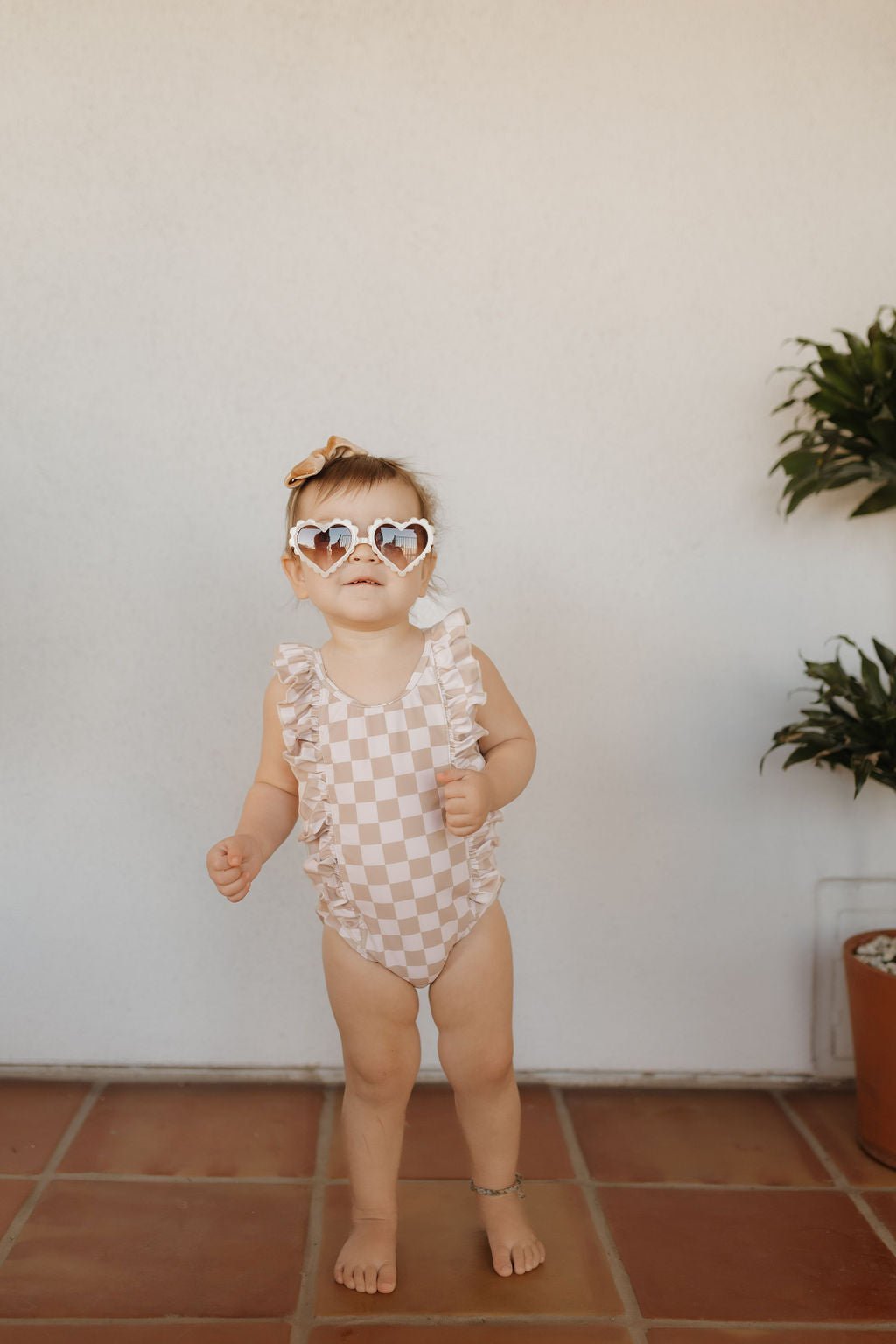 Girls Sleeveless Swimsuit | Coastline - Tenth & Pine - Swimsuit - 0 - 6 months - forever french baby
