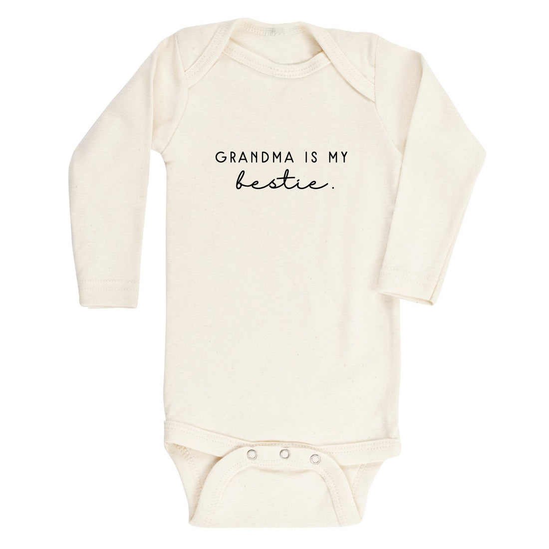 Grandma is My Bestie - Long Sleeve Organic Bodysuit - Tenth &amp; Pine - Long Sleeve Onesie