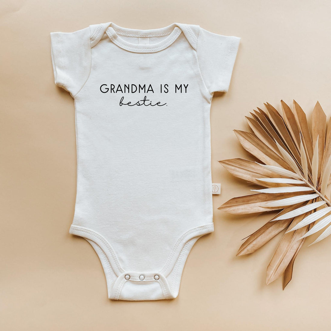 Grandma is My Bestie Onesie®, Baby, Girl, Boy, Infant, Toddler, Newborn, Organic, Bodysuit, Unisex, Gender Neutral, Grandma, Bestie - Tenth &amp; Pine - Bodysuits - 3 - 6 months